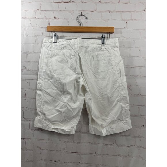 Old Navy Shorts Womens Size 6 White Low Rise Drawstring Waist Cuffed Hem (READ) - Picture 2 of 6